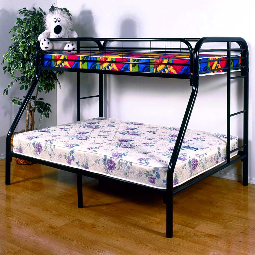 black metal twin over full bunk bed