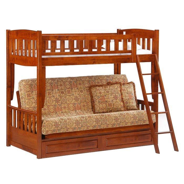 Cinnamon Twin Over Full Futon Bunk Bed | DCG Stores