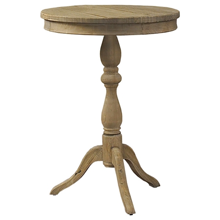 Salvaged Wood Round Side Table - Spider Leg Pedestal Base DCG Stores