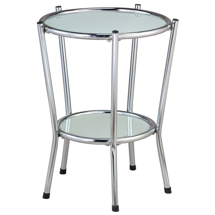 Cosmopolitan Round Glass End Table DCG Stores   Hx4861 22 