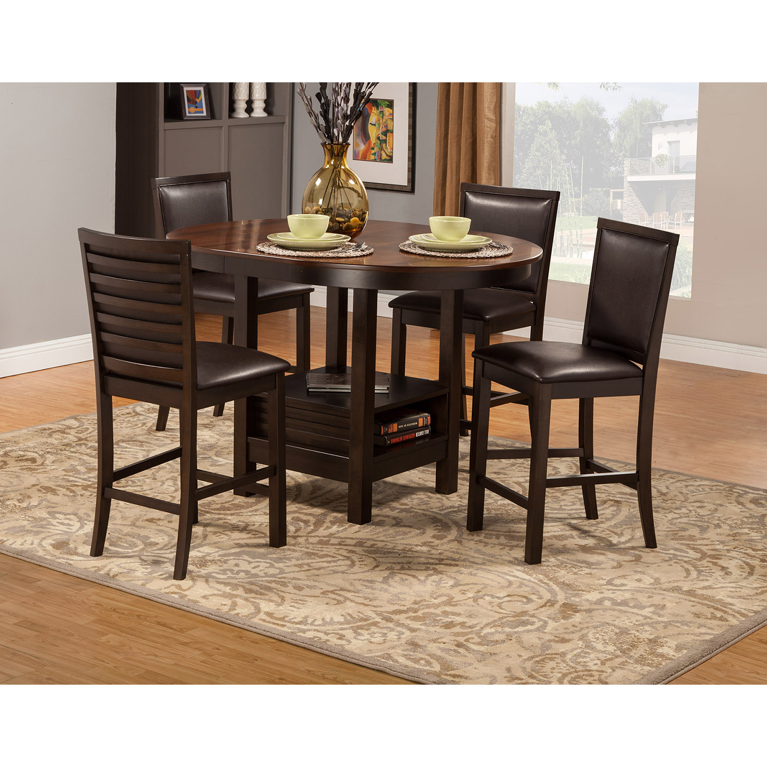 Espresso pub table online set