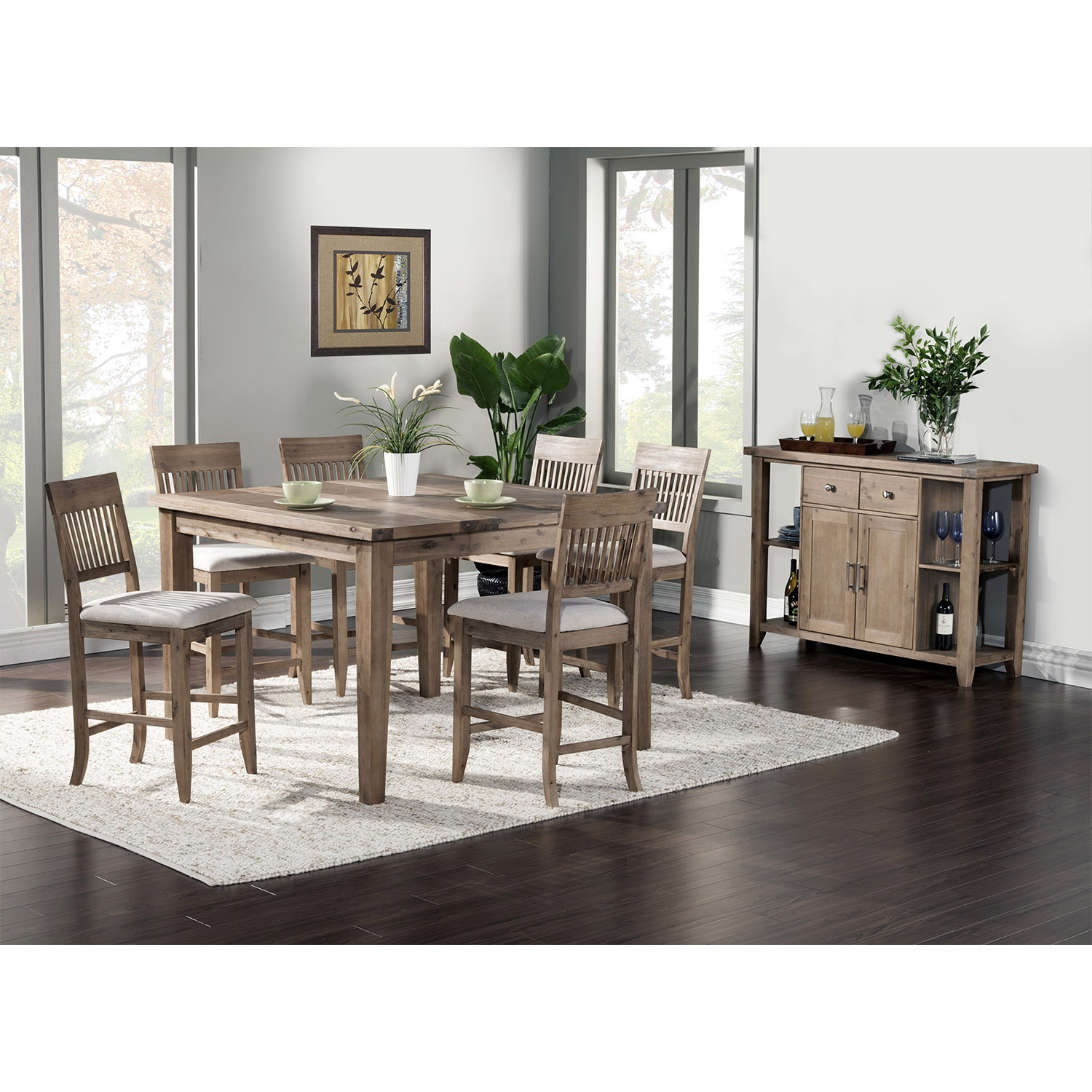 aspen 7 piece dining set