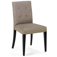 Wall Street Button Tufted Side Chair in Charcoal (Set of 2)