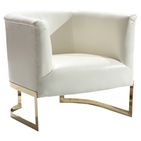 Elite Contemporary Accent Chair - White