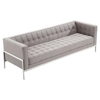 Andre Contemporary Sofa - Gray Tweed