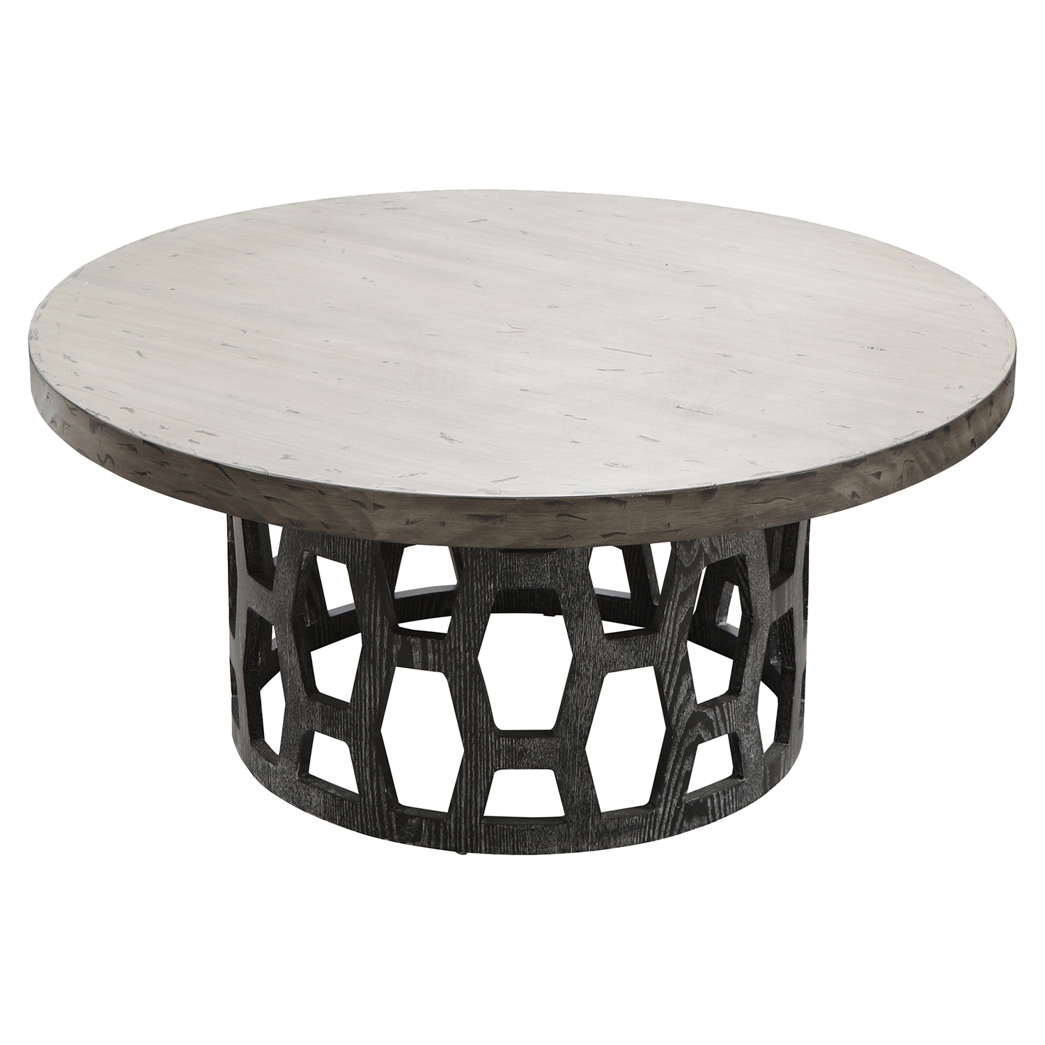round plaster coffee table
