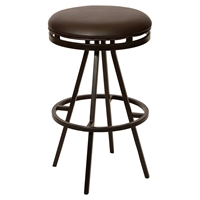 Fiji 26" Modern Swivel Barstool - Backless, Coffee