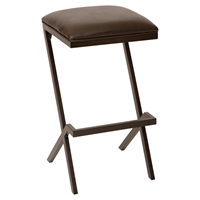 Sasha 26" Modern Barstool - Backless, Coffee Seat, Auburn Bay Metal