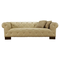 Tuxedo Sofa - Beige Bonded Leather