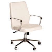 Viken Contemporary Office Chair - White