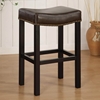 Tudor Backless Stationary Leather Barstool 