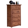 5-Drawer Chest - Bead Board Sides, Mahogany Finish 