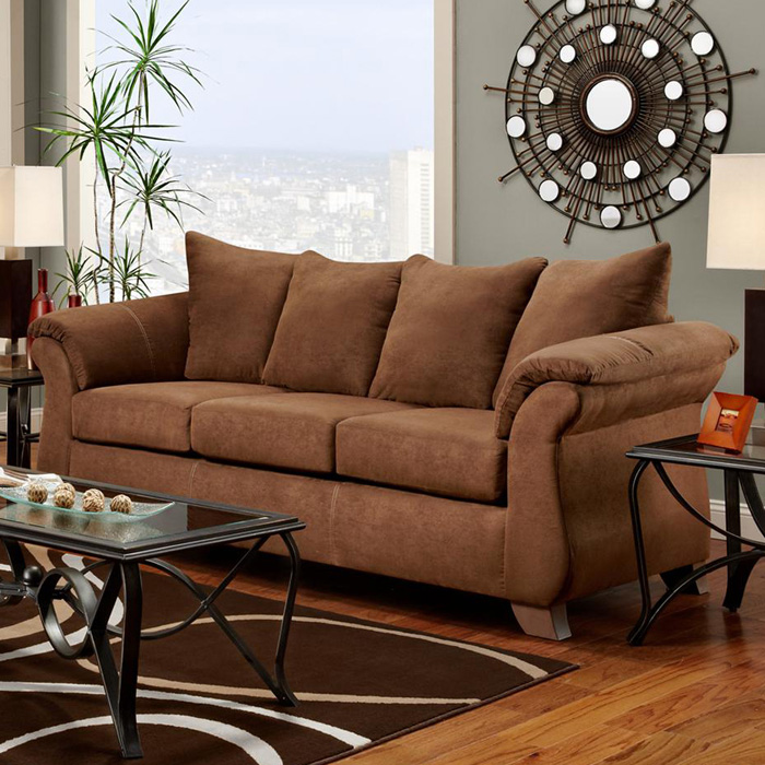 Chocolate microfiber deals couch