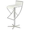 Swivel Stool - White Seat, Brushed Stainless Steel Base, Armless - CI-1627-AS-WHT