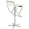 Swivel Stool - White Seat, Brushed Stainless Steel Base, Armless - CI-1627-AS-WHT