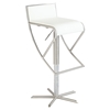 Swivel Stool - White Seat, Brushed Stainless Steel Base, Armless - CI-1627-AS-WHT