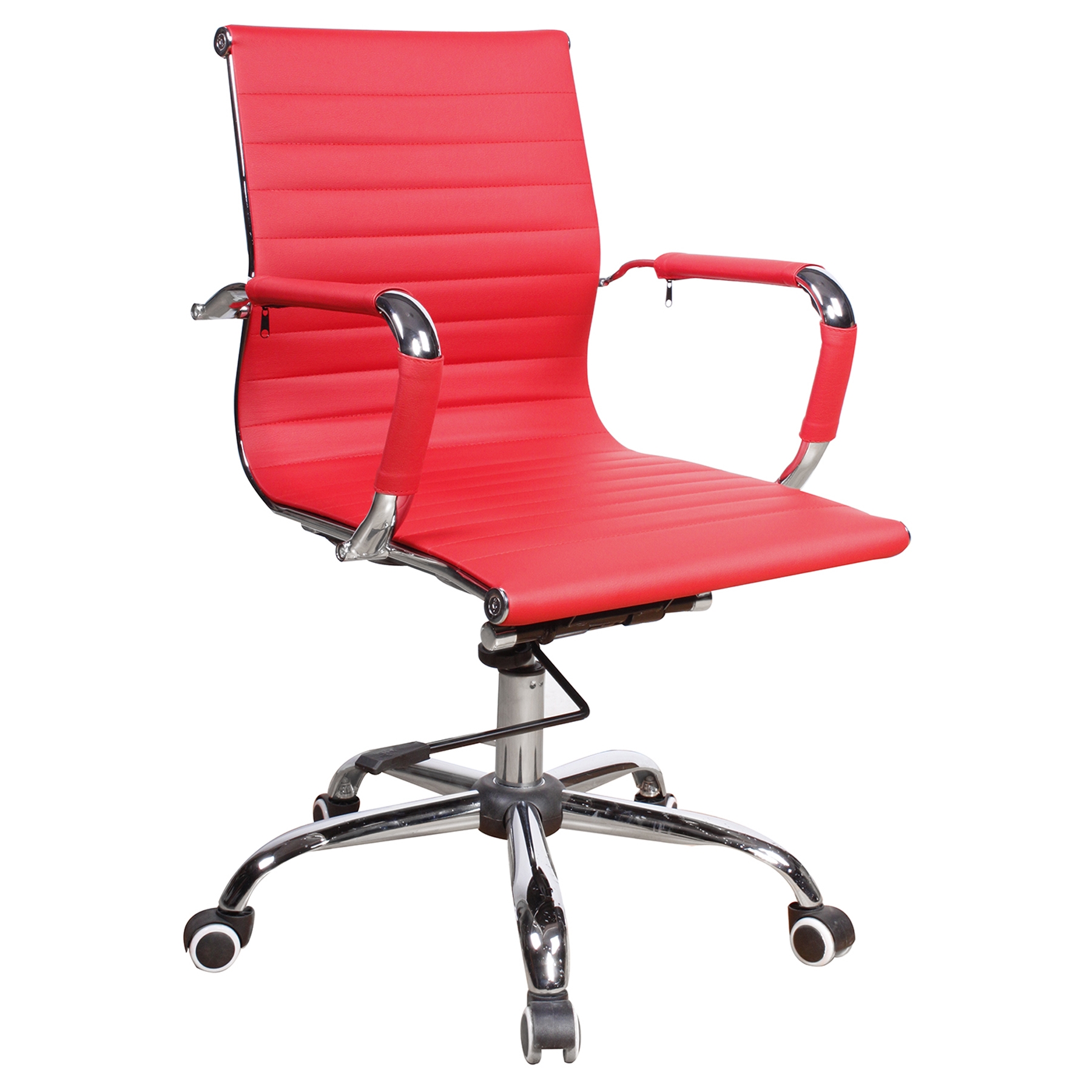 Office Chair Adjustable Height Faux Leather Red DCG Stores   4918 Cch Red 