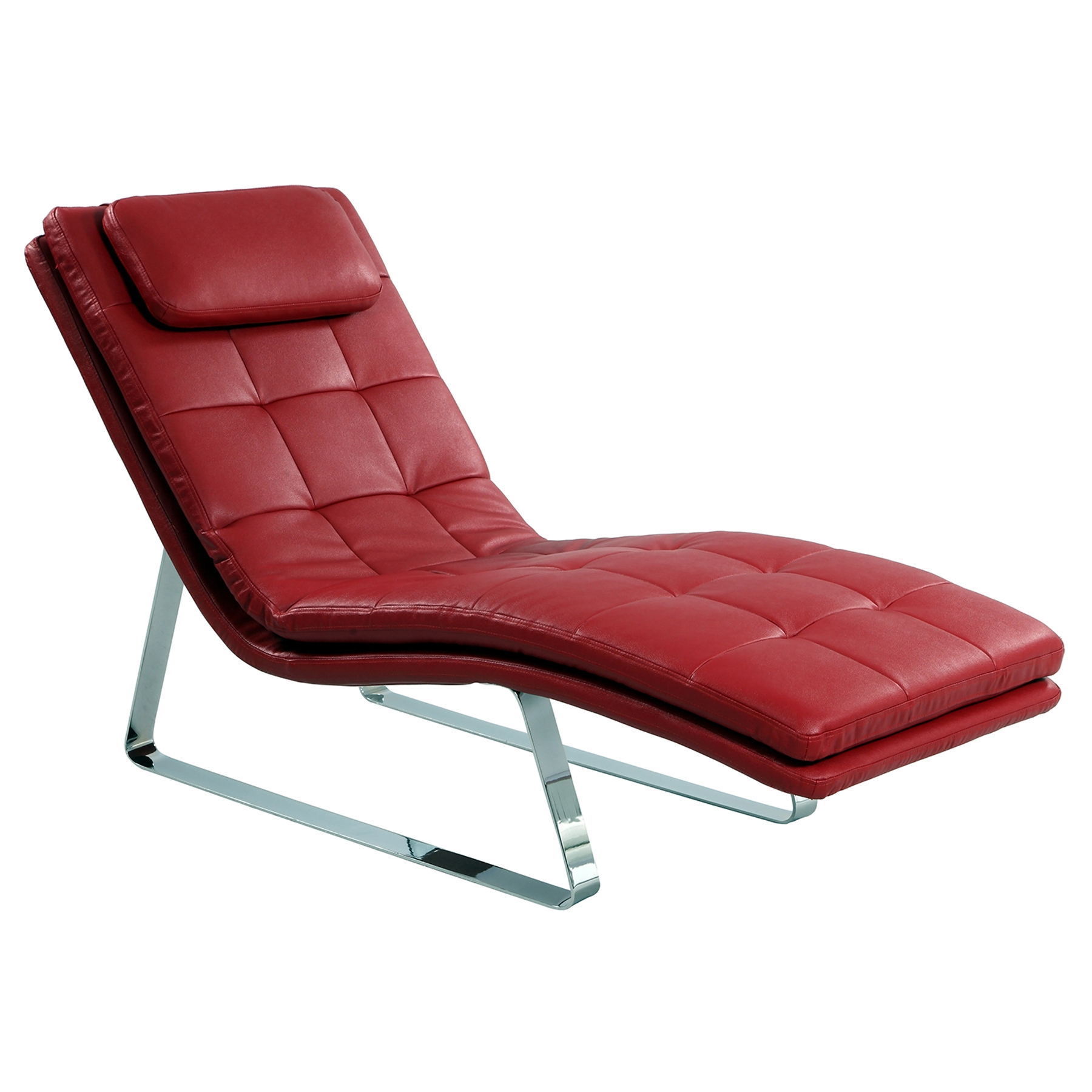 Leather look chaise discount lounge