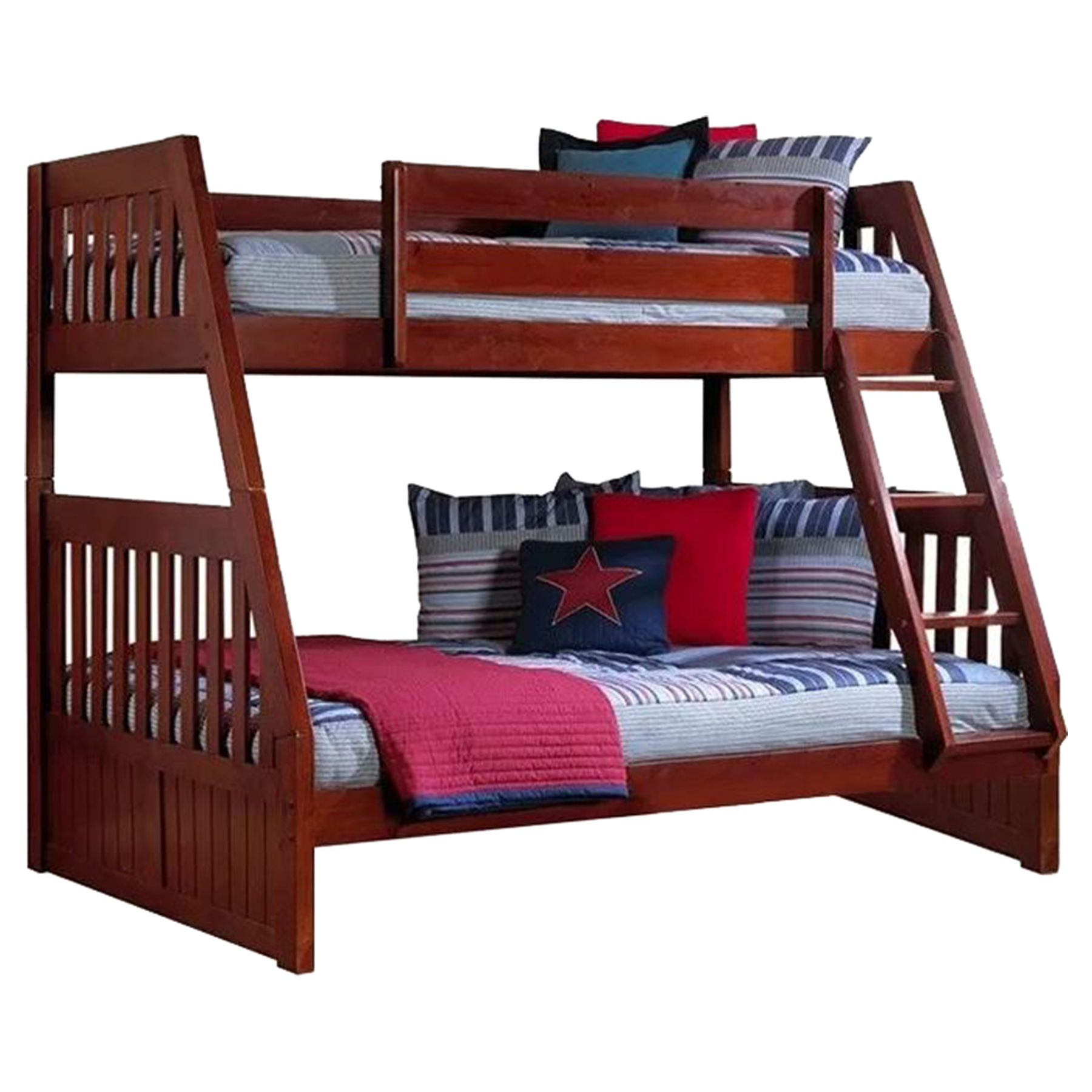 Twin Over Full Mission Bunk Bed - Merlot | DCG Stores