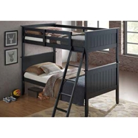 Panel Bunk Bed - Twin Over Twin, Black