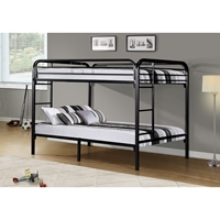 Metal Bunk Bed - Full Over Full, Black