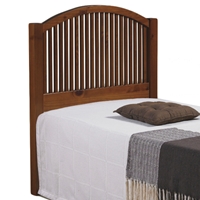 Antonio Mission Style Twin Headboard - Curved Rail, Light Espresso