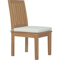 Marina Outdoor Patio Dining Chair - Natural, White