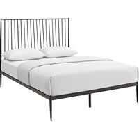 Annika Queen Platform Bed - Brown