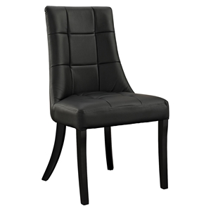 Noblesse Dining Leatherette Side Chair - Black 