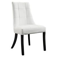 Noblesse Dining Leatherette Side Chair - White