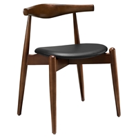 Stalwart Dining Side Chair - Dark Walnut, Black