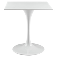 Lippa 28" Square Wood Top Dining Table - White