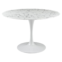 Lippa 47" Artificial Marble Dining Table - White