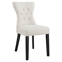 Silhouette Button Tufted Dining Side Chair - Beige