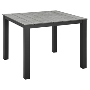 Maine 40" Outdoor Patio Dining Table - Brown, Gray 