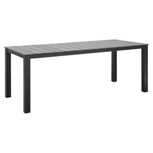 Maine 80" Outdoor Patio Dining Table - Brown, Gray 