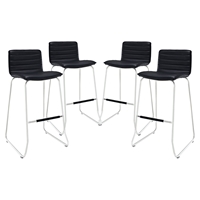 Dive Armless Leatherette Bar Stool (Set of 4)