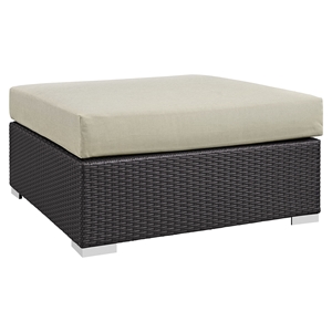 Convene Outdoor Patio Large Square Ottoman 