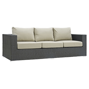 Sojourn Outdoor Patio Sofa - Sunbrella Canvas Antique Beige 