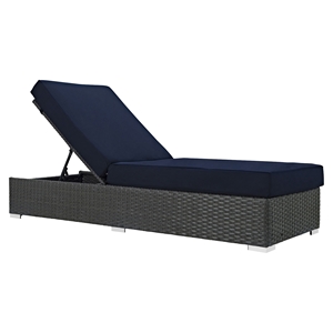 Sojourn Outdoor Patio Chaise Lounge - Sunbrella Canvas Navy 