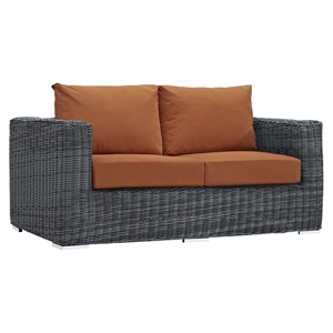 Summon Outdoor Patio Loveseat - Sunbrella Canvas Tuscan 