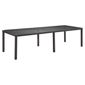 Convene 114" Outdoor Patio Dining Table - Espresso 