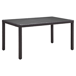 Convene 59" Outdoor Patio Dining Table - Espresso 