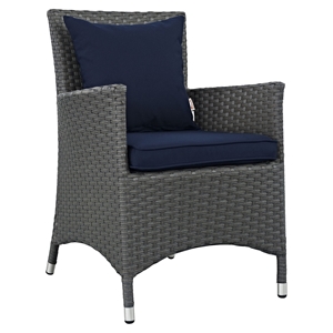 Sojourn Dining Outdoor Patio Armchair - Sunbrella Canvas Navy 