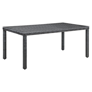 Summon 90" Outdoor Patio Dining Table - Gray 