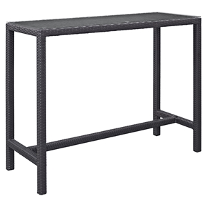 Convene Large Outdoor Patio Bar Table - Espresso 