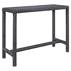 Summon Large Outdoor Patio Bar Table - Gray 