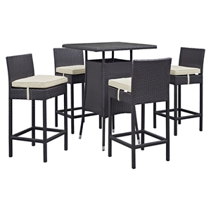 Convene 5 Pieces Outdoor Patio Set 