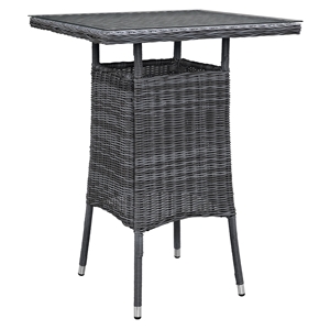 Summon Small Outdoor Patio Bar Table - Gray 