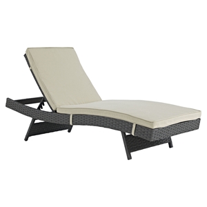 Sojourn Outdoor Patio Chaise - Sunbrella Antique Canvas Beige 